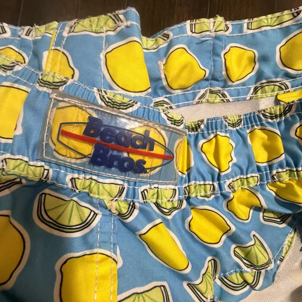 Beach Bros Swim Trunks Board Shorts Men's Medium Pockets 6”